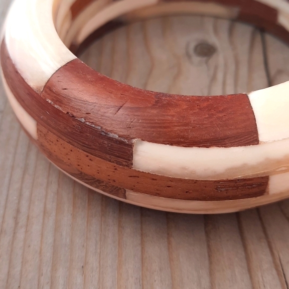 CHUNKY NATURAL TONE BANGEL - Picture 2 of 7